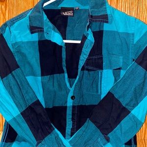 Vans button down long sleeve kid sz Small